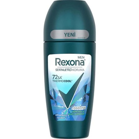 Mentol ve mavi lavanta içeren erkek roll-on deodorant, 50 ml