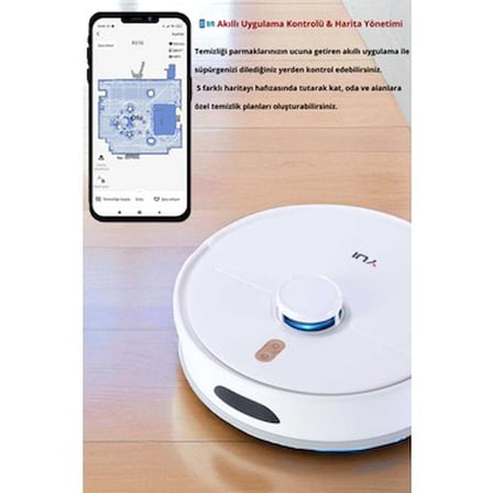 Yui RS16 15.000 Pa Akıllı Robot Vacuum & Mop Süpürge Beyaz (Yuı Türkiye