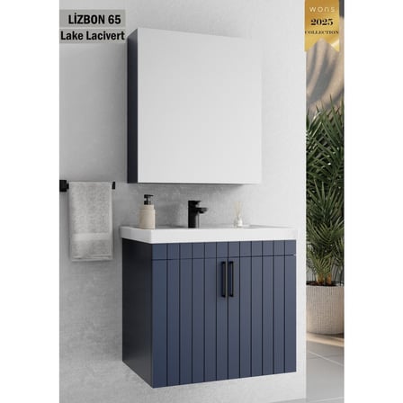 Lizbon 65 cm Lake Lacivert Banyo