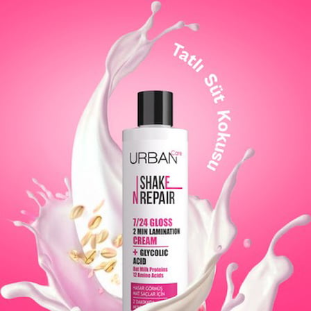 URBAN Care Shake N Repair 7/24 Glikolik Asit İçeren Gloss Laminasyon Parlaklık Etkili Durulanan