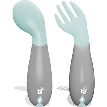 Ergonomik Tasarıma Sahip Yeşil Mama Çatal Kaşık Seti 1 Adet
