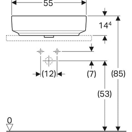 Geberit Variform Dikdörtgen Çanak Lavabo -