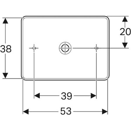 Geberit Variform Dikdörtgen Çanak Lavabo -