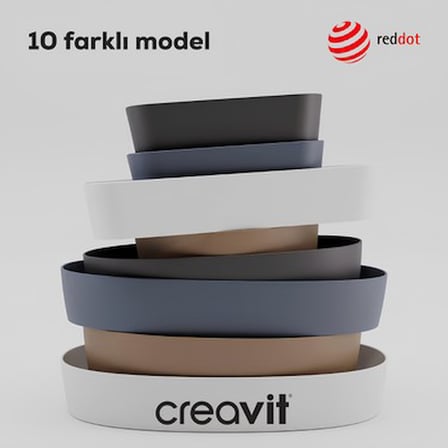 Creavit Loop Oval Beyaz Delikli Lavabo 45 Cm