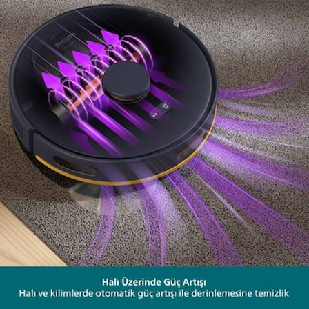 6000 Pa emiş gücüne sahip robot süpürge, akıllı navigasyon ile sert zeminler için