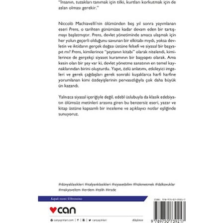 Can Yayınları CAN SANAT Prens - Niccolò