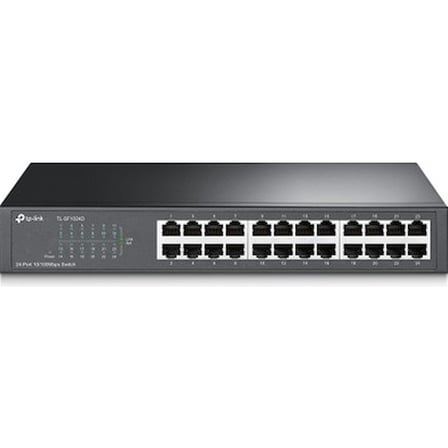24 Port Çelik Kasa Rack Switch, 10-100 Mbps Hız
