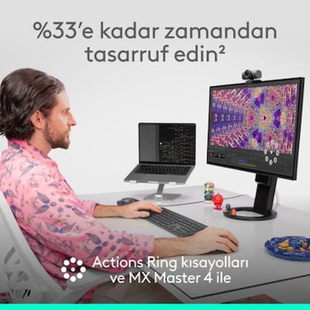 Logitech Mx Master 4 Dokunsal Geri Bildirim Özellikli 8000 Dpı Optik Sensörlü Sessiz Kablosuz
