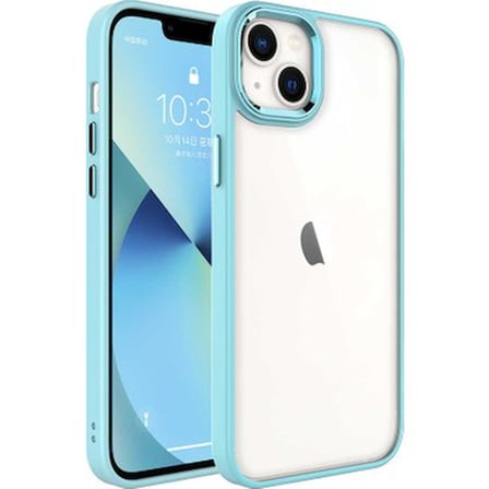 Krom Arka Kapaklı Renkli Kenar Tasarımlı Akıllı Telefon Kılıfı