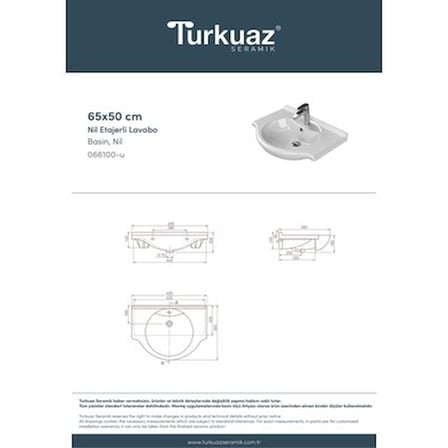 65x50 cm Etajerli Turkuaz Seramik Lavabo Modelleri