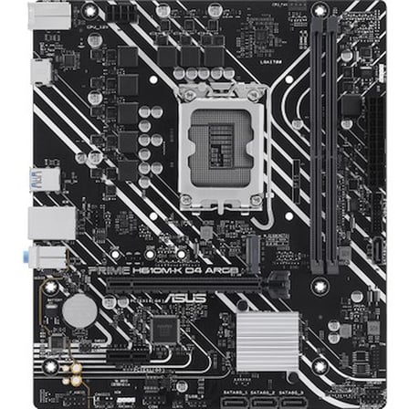 ASUS PRIME H610M-K D4 ARGB Intel H610 LGA1700 DDR4 3200 HDMI M2 USB3.2 AURA RGB