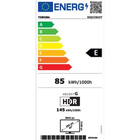 Toshiba 65QV2363DT 65'' 164 Ekran Uydu Alıcılı 4K Ultra HD Vidaa Smart QLED