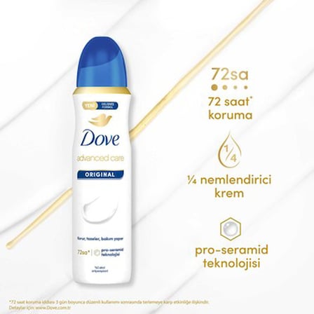 150 ml Kadın Sprey Deodorant, 72 Saat Koruma ve Hassas Ciltler İçin