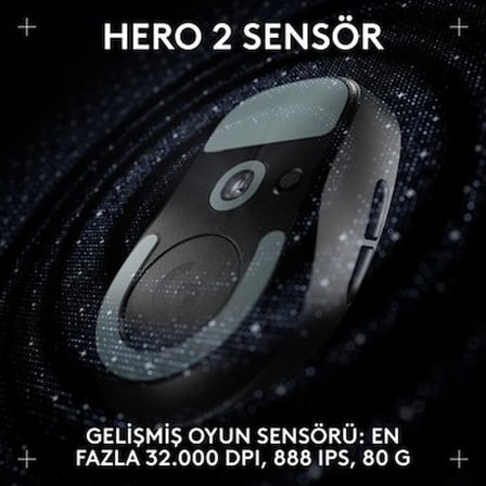 Kablosuz Oyun Mouse'u, 32K DPI Sensör ile Yüksek Hassasiyet