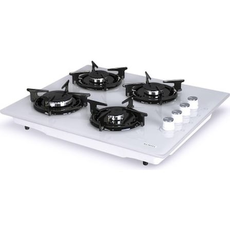 Kumtel KO-40 TSHDF Beyaz Cam Set Üstü Doğalgaz