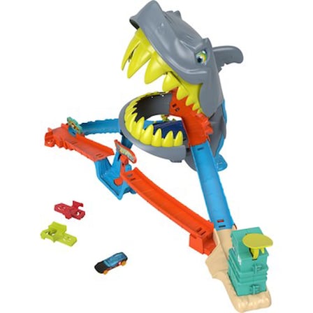 Köpek Balığı Macerası Oyun Seti ve Metal Araba, 1:64 Ölçek