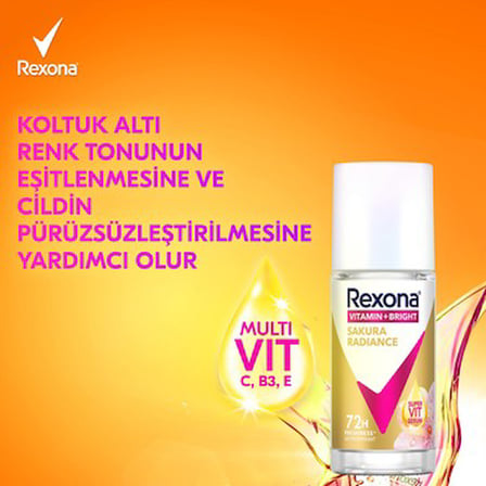 45 ml Kadın Roll On Deodorant, Sakura Radiance ile Ferahlatıcı