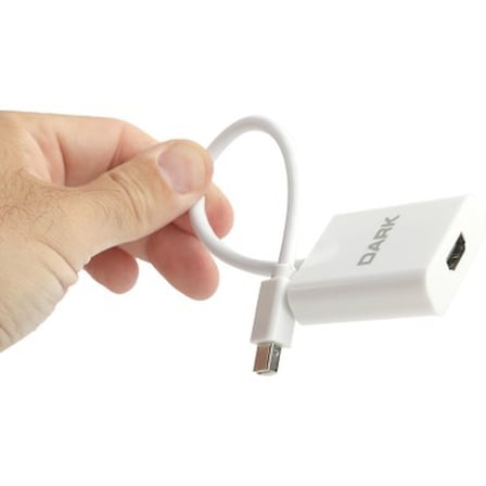 Dark Mini Display Port to HDMI (Dişi), 4K Çözünürlük, Tak Çalıştır, Beyaz Dönüştürücü