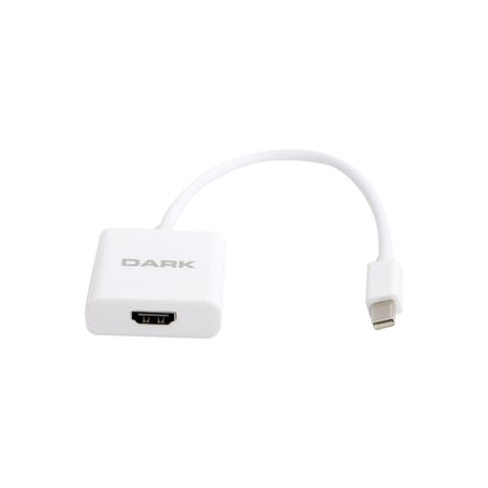 Dark Mini Display Port to HDMI (Dişi), 4K Çözünürlük, Tak Çalıştır, Beyaz Dönüştürücü