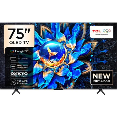 75 inç 4K Ultra HD QLED Google Ekran, Uydu Alıcılı Televizyon