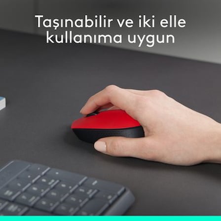Logitech M171 USB Kırmızı Kablosuz