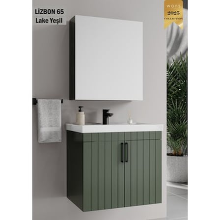 65 cm Lake Banyo, Yeşil Renk ve Şık Görünüm