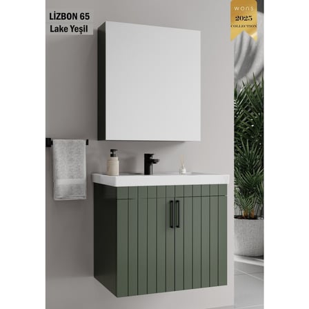 65 cm Lake Banyo, Yeşil Renk ve Şık Görünüm