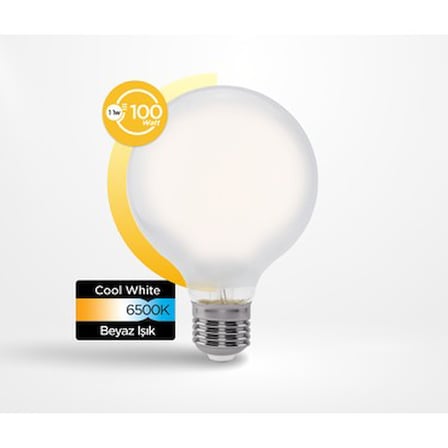 11W 1521LM 6500K Filament Ampul, E27 Duy