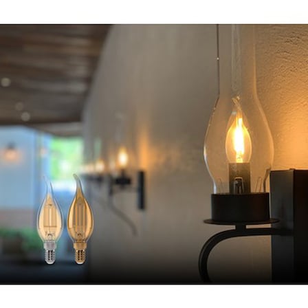 Panasonic Filament Ampul E14 Flame 4W 360LM 2000K