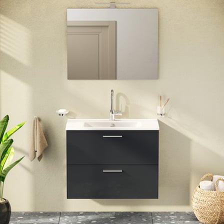 Çekmeceli Banyo Dolabı Seti 80 cm Modern Tasarım ve Fonksiyonel
