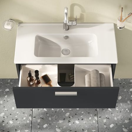 Çekmeceli Banyo Dolabı Seti 80 cm Modern Tasarım ve Fonksiyonel