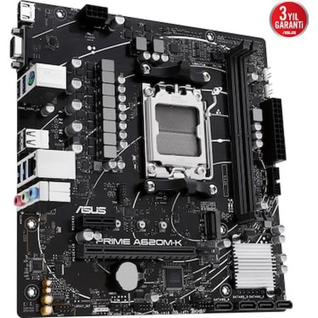 ASUS PRIME A620M-K AMD A620 AM5 DDR5 6400 HDMI, Analog M2 USB3.2 AURA RGB