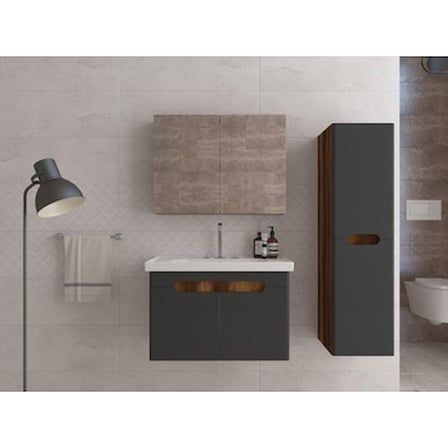 Wons Wıns Aizanoi 80 cm Antrasit/Barok Banyo