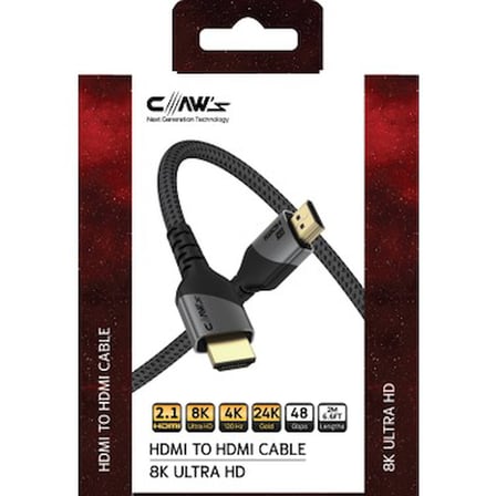 8K UHD HDMI 2.1 Kablo, 48 Gbps Hız ve Alüminyum Gövde ile