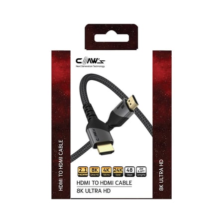 8K UHD HDMI 2.1 Kablo, 48 Gbps Hız ve Alüminyum Gövde ile
