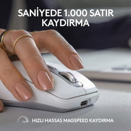 Logitech MX Anywhere 3S Kompakt 8000 DPI Optik Sensörlü Sessiz Bluetooth Kablosuz Mouse -