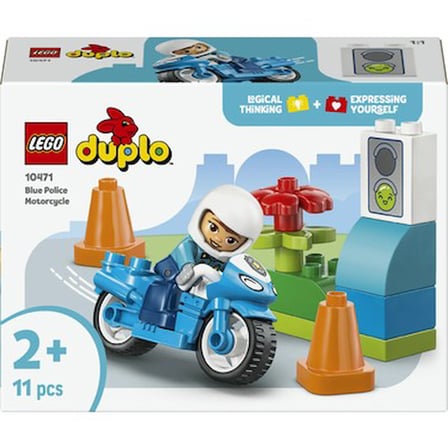 2 yaş ve üzeri çocuklar için Mavi Polis Motosikleti Eğitici Oyuncak