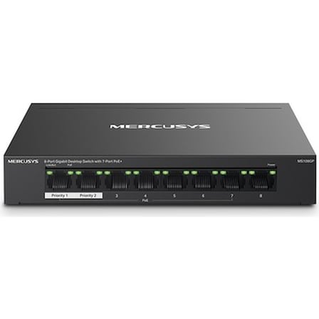 Mercusys MS108GP, 8-Port Gigabit Desktop Switch With 7-Port