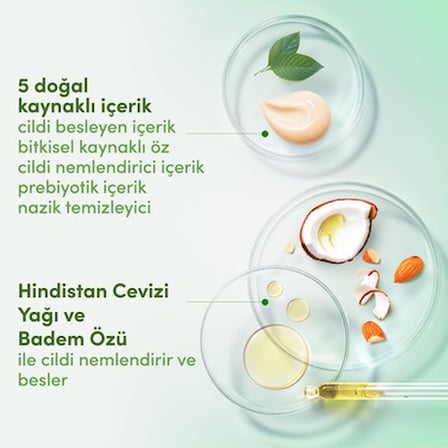 Hindistan cevizi yağı ve badem özü içeren duş jeli, 450 ml