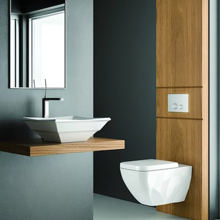 Kare Beyaz Deliksiz Lavabo 41 cm Modern Tasarım ile Fonksiyonel Kullanım