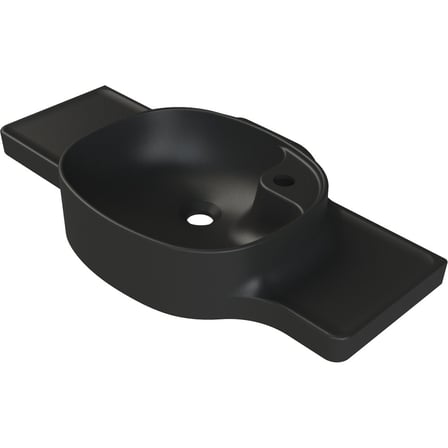 Mat Siyah 80 cm Uzunluğunda Modern Lavabo