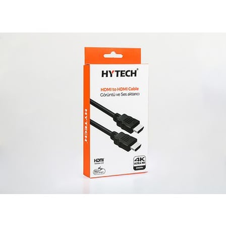 Hytech HY-XHD01 1.5m HDMI To HDMI Kablo HY-XHD01 Siyah Esnek Yapı ile Geniş Uyumluluk