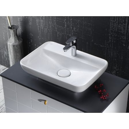 60 x 42 cm Boyutlarında Turkuaz Renkli Lavabo