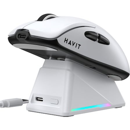 Havit Gamenote M5 Pro Superlight Kablosuz Gaming Mouse - 30.000 Dpı, PAW3950 - Rgb Şarj Standlı -