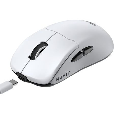 Havit Gamenote M5 Pro Superlight Kablosuz Gaming Mouse - 30.000 Dpı, PAW3950 - Rgb Şarj Standlı -