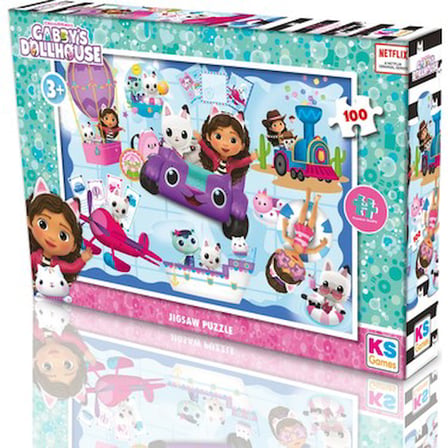 100 Parça Gabby's Dollhouse Eğlenceli Oyun Seti