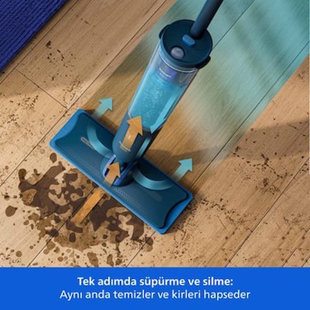 Kablosuz elektrikli mop, bakterilere karşı %99,9 etkili ve 360 derece dönebilme yeteneği