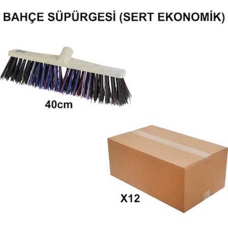 Bahçe Süpürgesi, 40 cm Genişlikte, Ekonomik ve Kullanışlı Tasarım