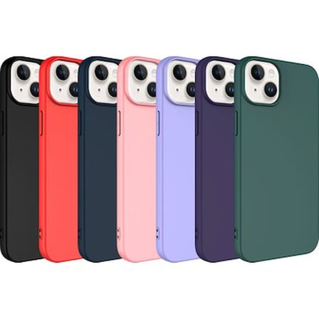 Apple iPhone 15 İçin Silinebilir Kadife Arka Kapaklı Kılıf