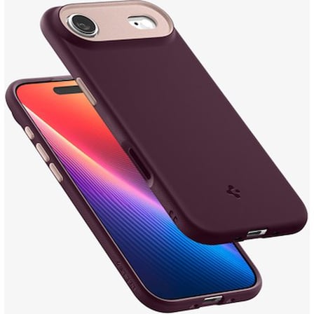 Spigen iPhone Air ile Uyumlu MagSafe Kılıf Nano Pop Mag Fit Kaymaz Silikon Bordo Kapak - ACS09932